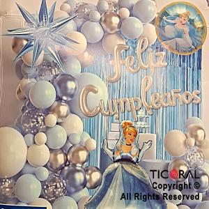 SET DE GLOBOS ARCO XL CENICIENTA XSR 105 UNIDADES